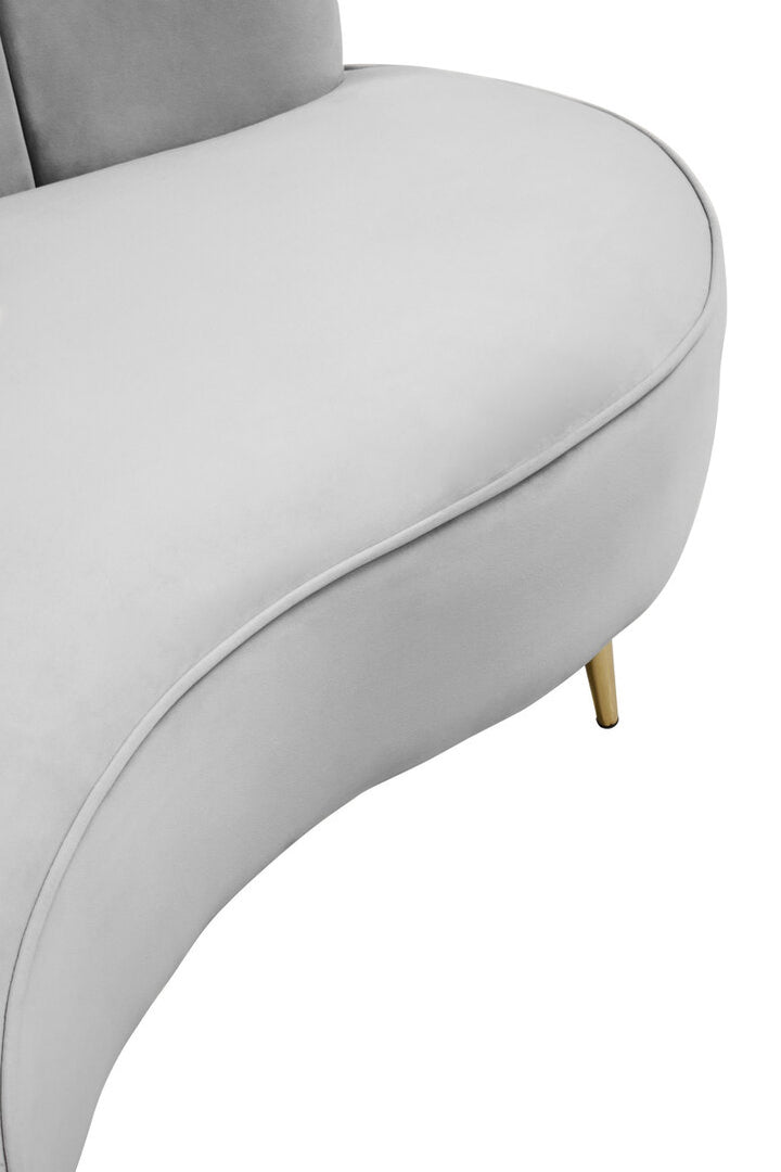 Hawk Three Seat Grey Velvet Sofa