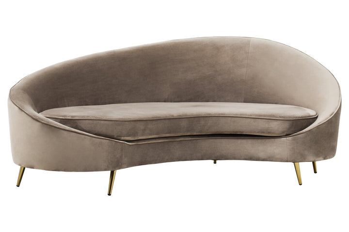 Eagle Three Seat Mink Velvet Sofa