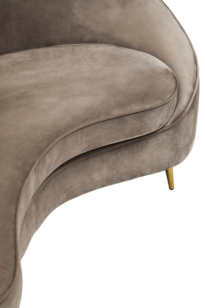 Eagle Three Seat Mink Velvet Sofa