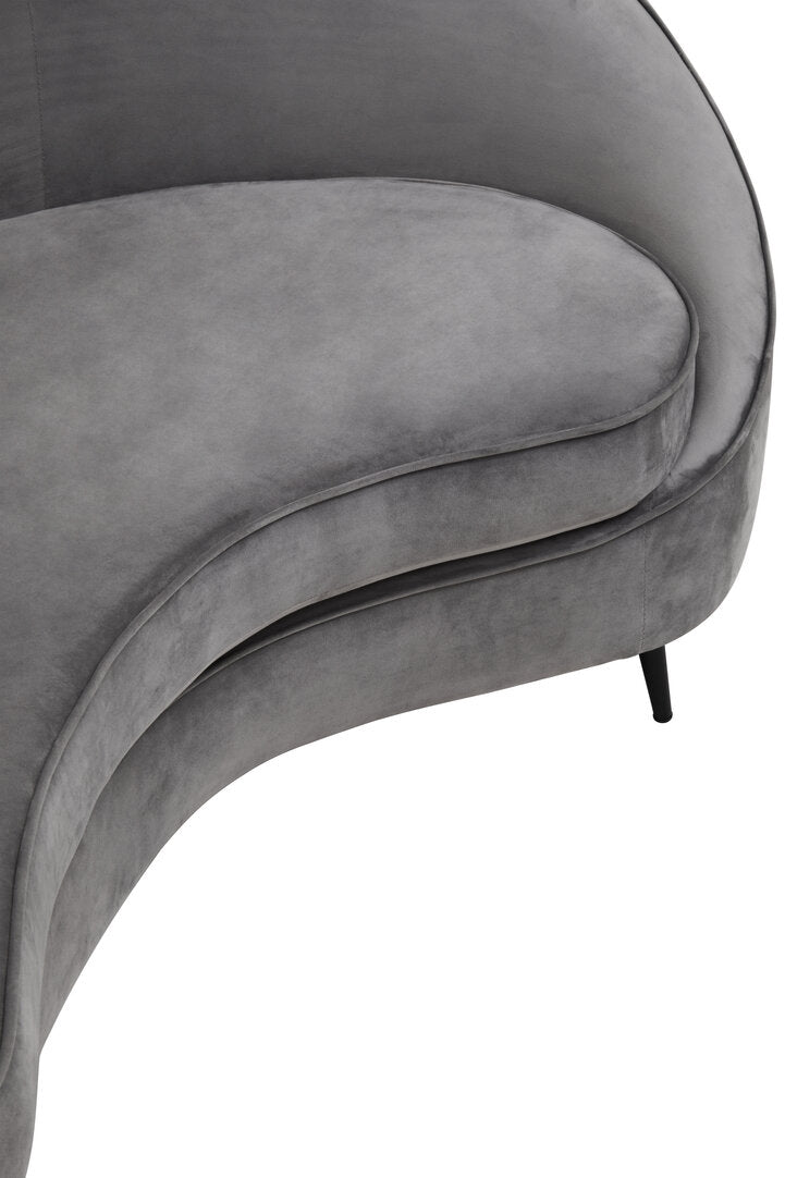 Eagle Three Seat Grey Velvet Sofa
