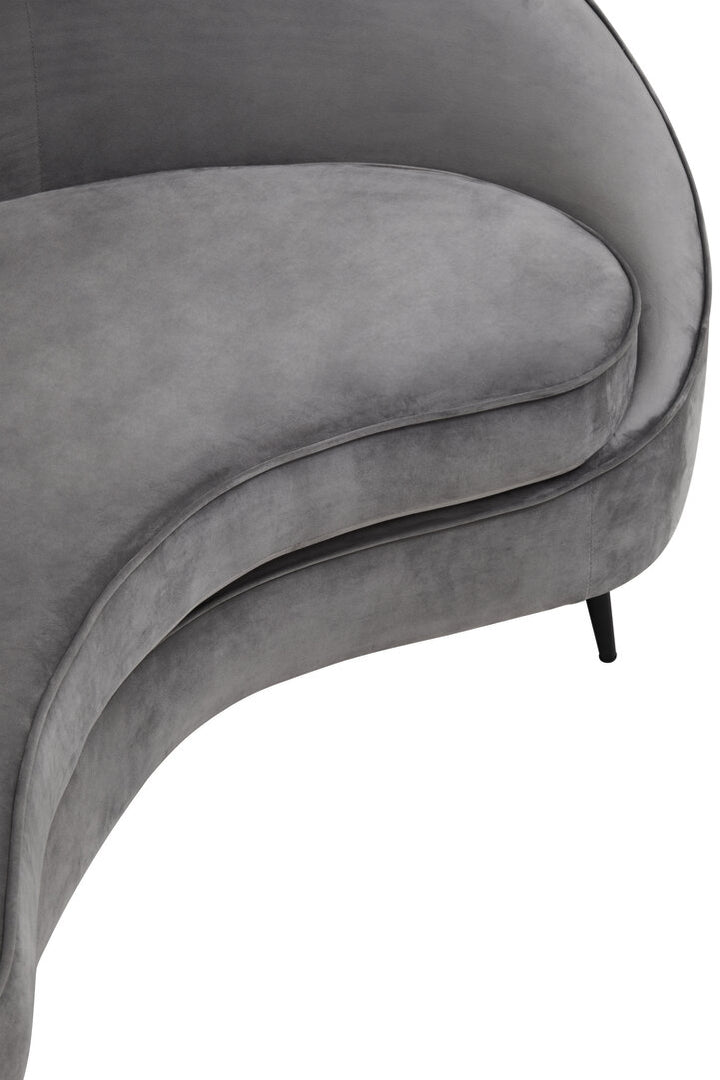 Eagle Three Seat Grey Velvet Sofa