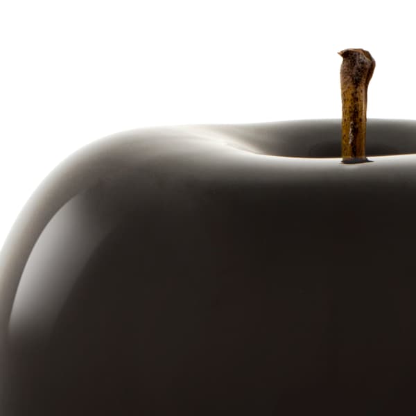 Apple - Glazed Black (12Cm X 10Cm), Fruit Sculpture, 12cm x 10cm - Andrew Martin