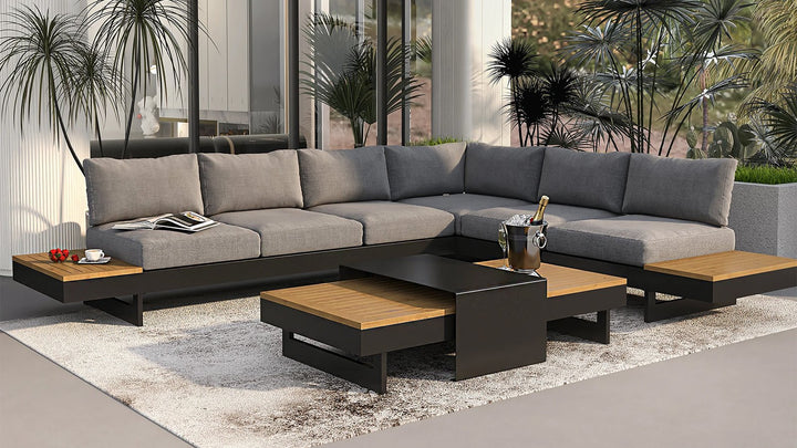 Stony 6 Seater Outdoor Sectional Sofa set