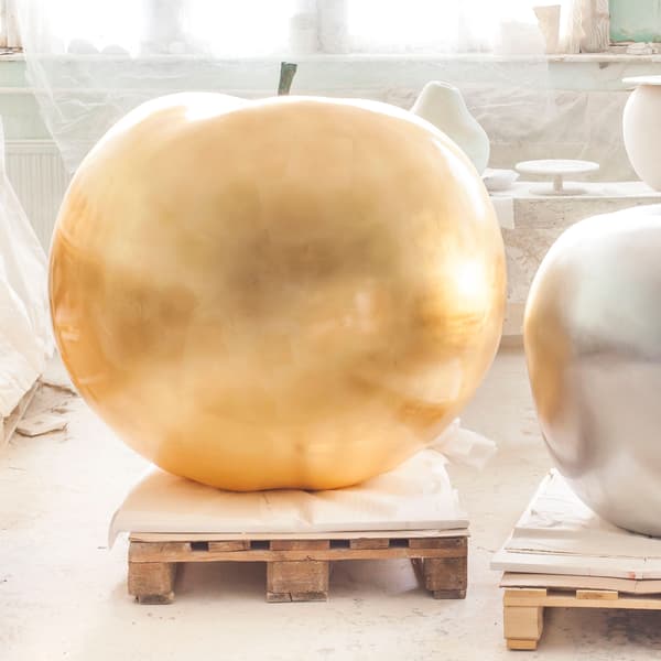 Apple Plated Gold, Fruit Sculpture, 20cm x 15cm - Andrew Martin