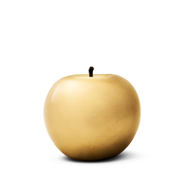 Apple Plated Gold, Fruit Sculpture, 20cm x 15cm - Andrew Martin