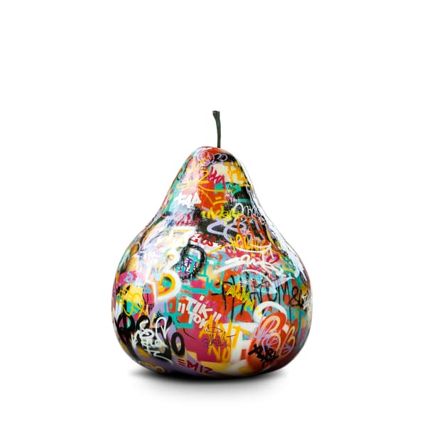 Pear - Graffiti (95Cm X 100Cm), Fruit Sculpture, 95cm x 100cm - Andrew Martin