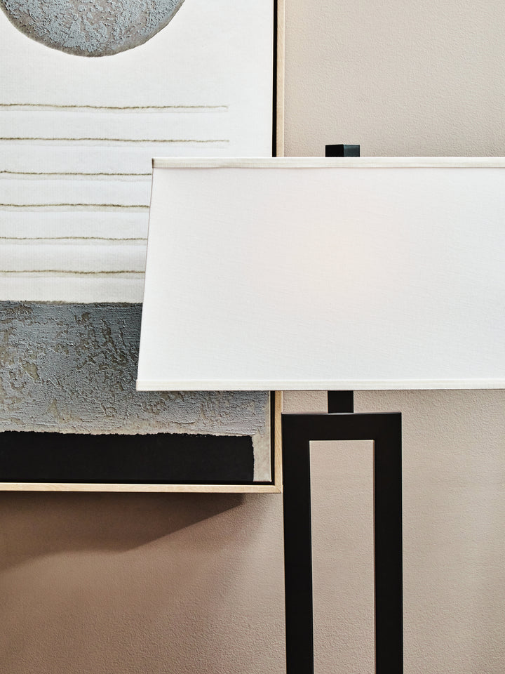 Lewis Black and White Floor Lamp
