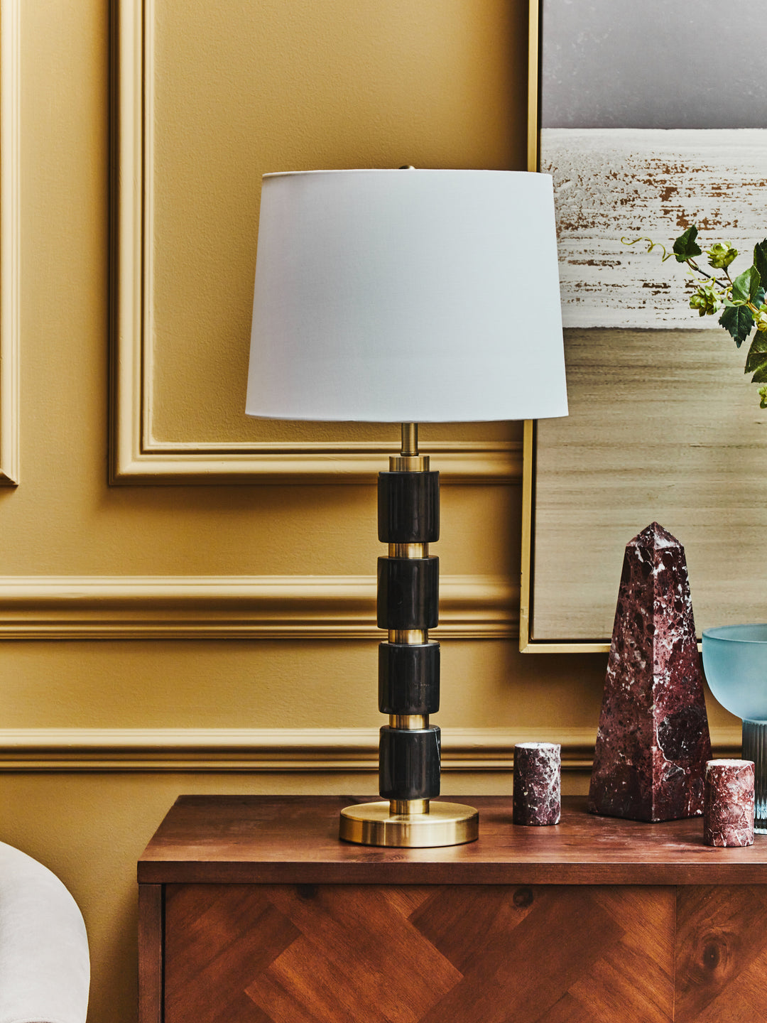 Sparky Black And Gold Table Lamp