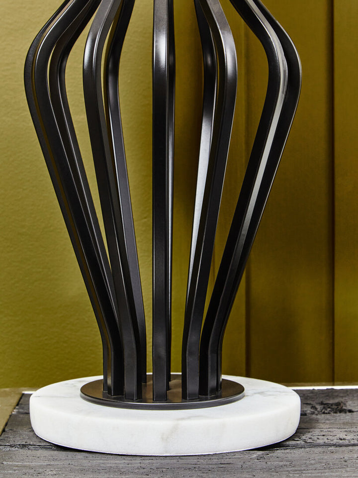 Sparky Black And White Table Lamp