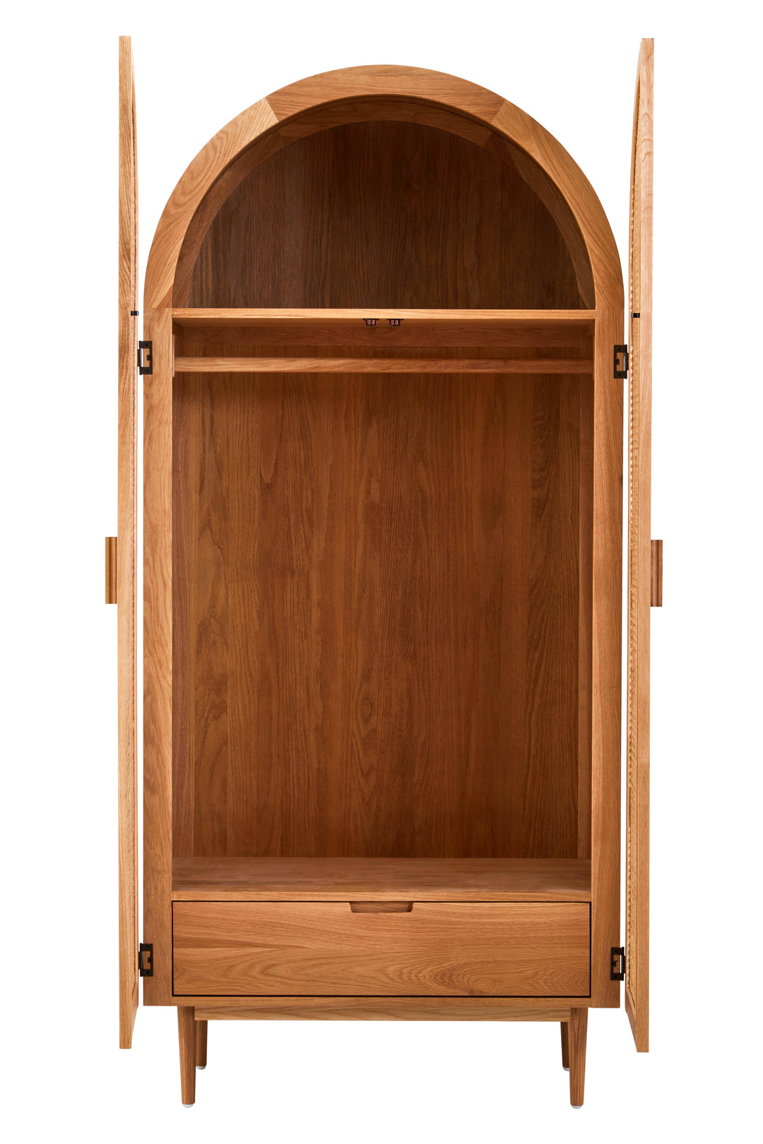 Pigeon 2 Door Natural Rattan And Oak Cabinet