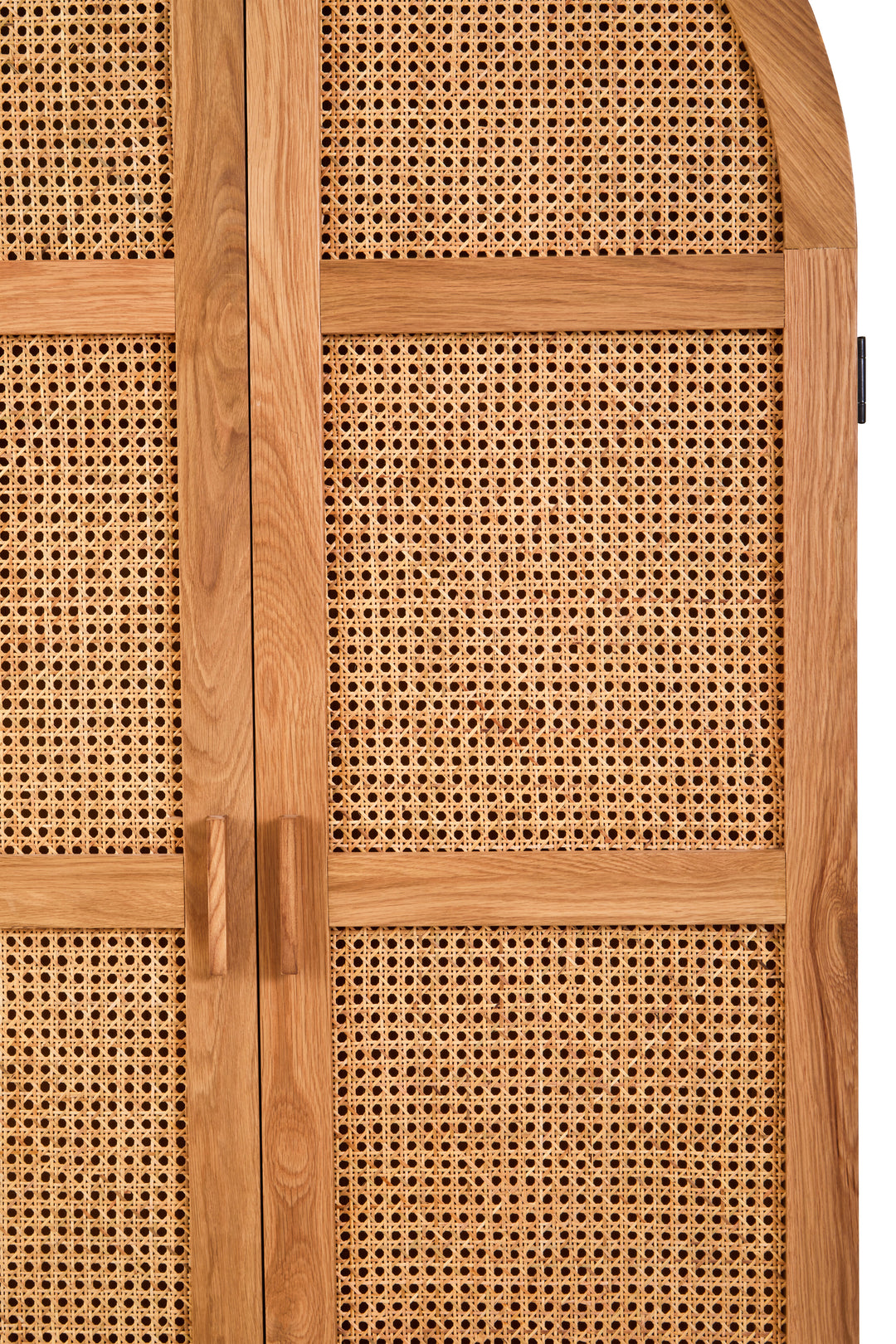 Pigeon 2 Door Natural Rattan And Oak Cabinet