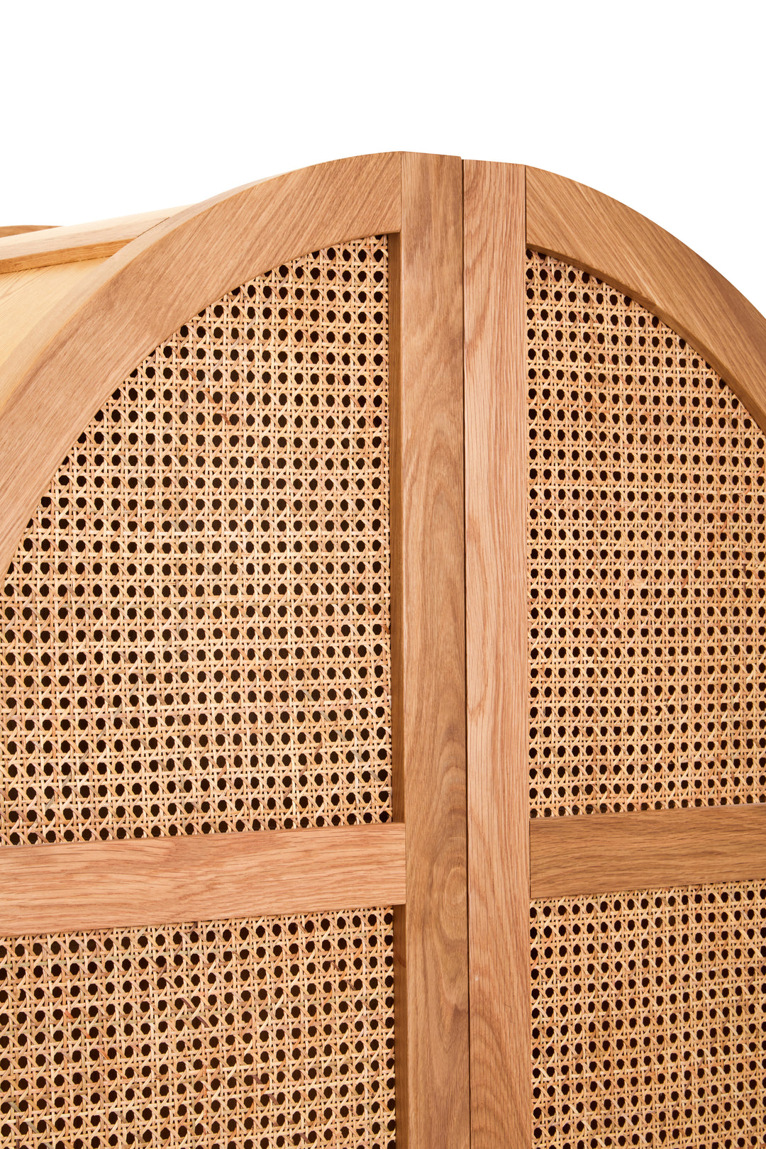Pigeon 2 Door Natural Rattan And Oak Cabinet