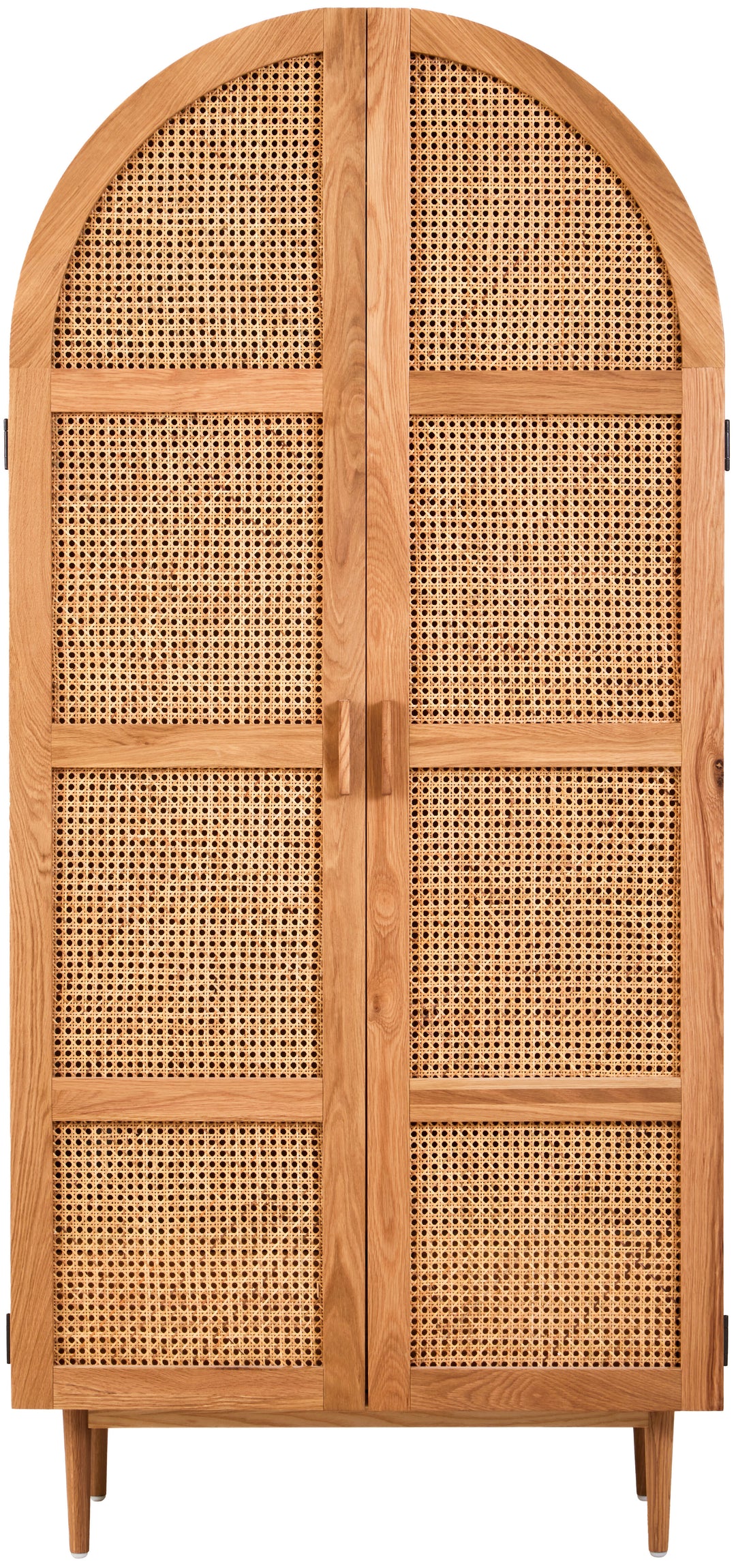 Pigeon 2 Door Natural Rattan And Oak Cabinet