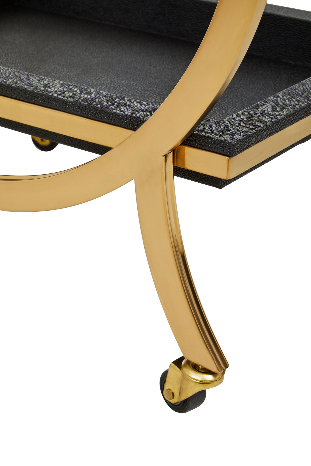 Petey Two Tier Black Serving Trolley