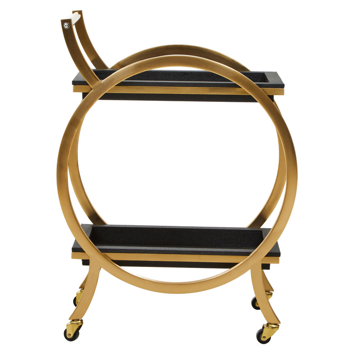 Petey Two Tier Black Serving Trolley