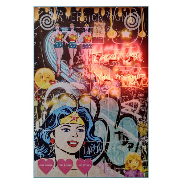 Neon - Wonder Woman 100X150, 100cm x 150cm - Andrew Martin