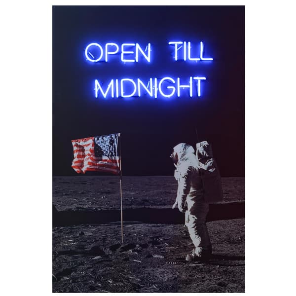 Neon - Moon Landing 100X150, 100cm x 150cm - Andrew Martin