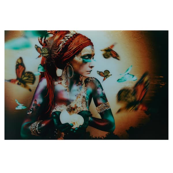 Girl With Butterflies 180X120 - Artwork, Delivered in 4-5 Weeks, 180cm x 120cm - Andrew Martin