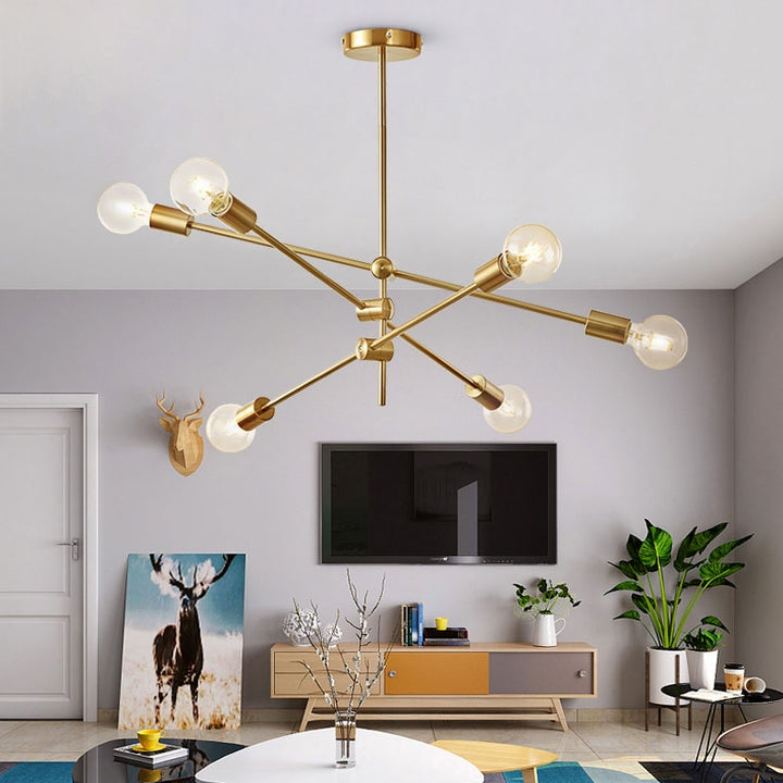 Luxurious Style Gold Metal Ceiling Light