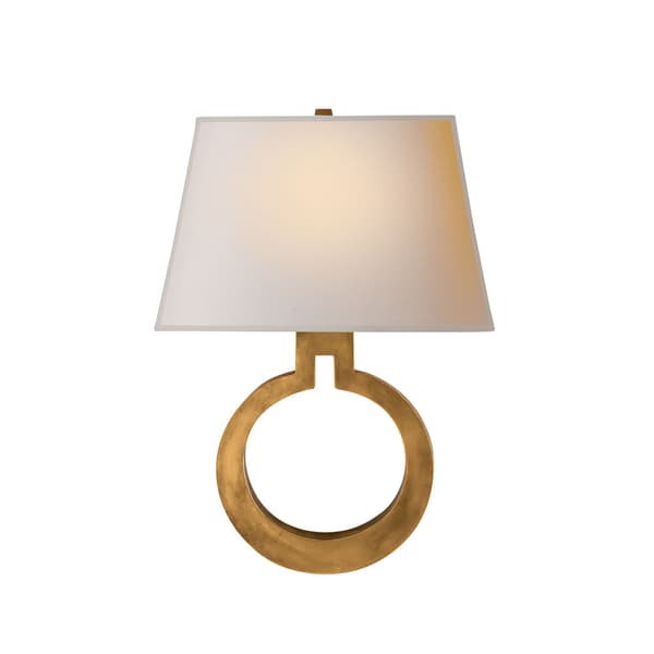 Ring Form Wall Light Brass, Wall Light, Antique-Burnished Brass - Andrew Martin