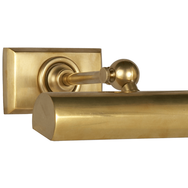 Cabinet Maker's Single Picture Light Brass, Picture Light, Large, Hand-Rubbed Antique Brass - Andrew Martin