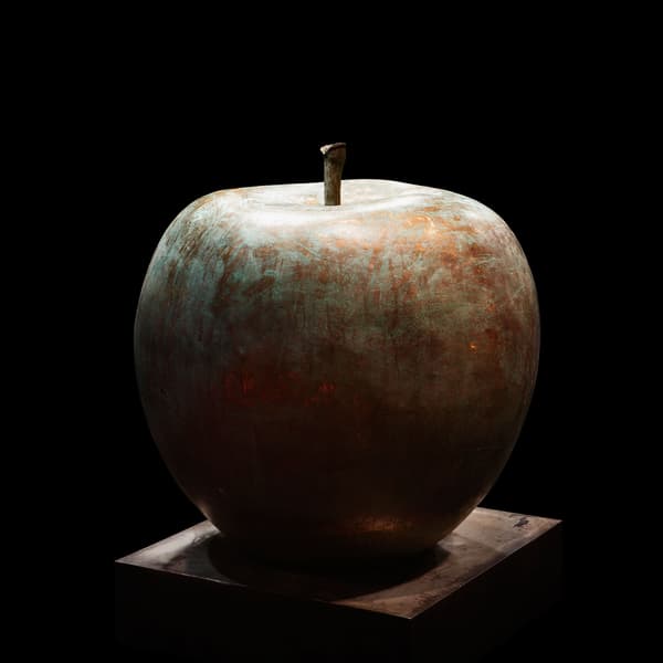 Apple Sculpture - Cast Bronze (75Cm X 67Cm), Fruit Sculpture, 75cm x 67cm - Andrew Martin