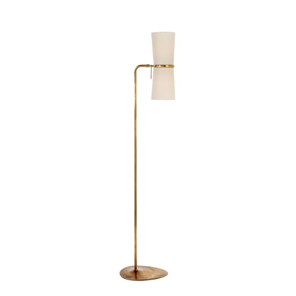 Clarkson Floor Lamp Brass, Floor Lamp, Hand-Rubbed Antique Brass - Andrew Martin