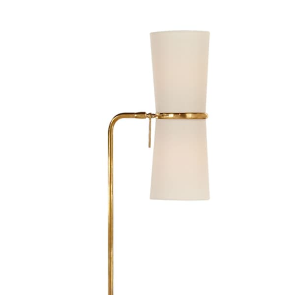 Clarkson Floor Lamp Brass, Floor Lamp, Hand-Rubbed Antique Brass - Andrew Martin
