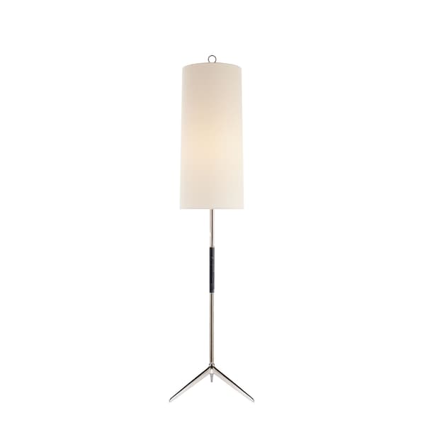 Frankfort Floor Lamp Nickel, Floor Lamp, Polished Nickel - Andrew Martin