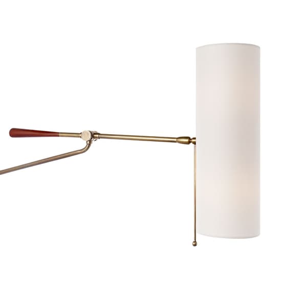 Frankfort Wall Light Brass, Wall Light, Antique Brass/Mahogany - Andrew Martin