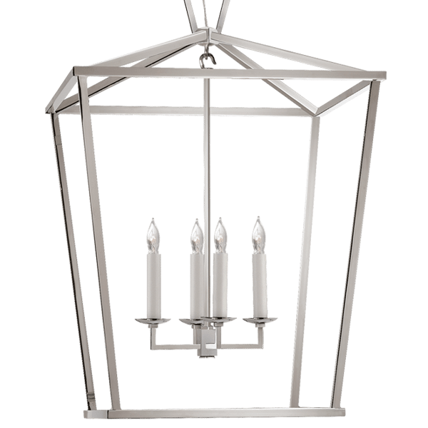 Darlana Pendant  Nickel, Lantern, Medium, Polished Nickel - Andrew Martin