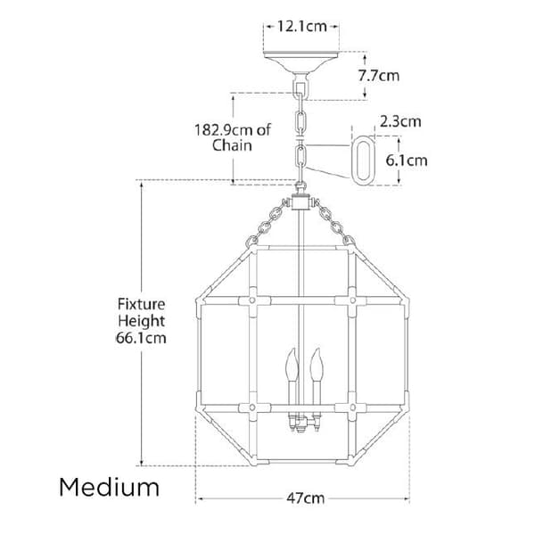 Morris Pendant  Antique Zinc, Pendant Light, Medium - Andrew Martin