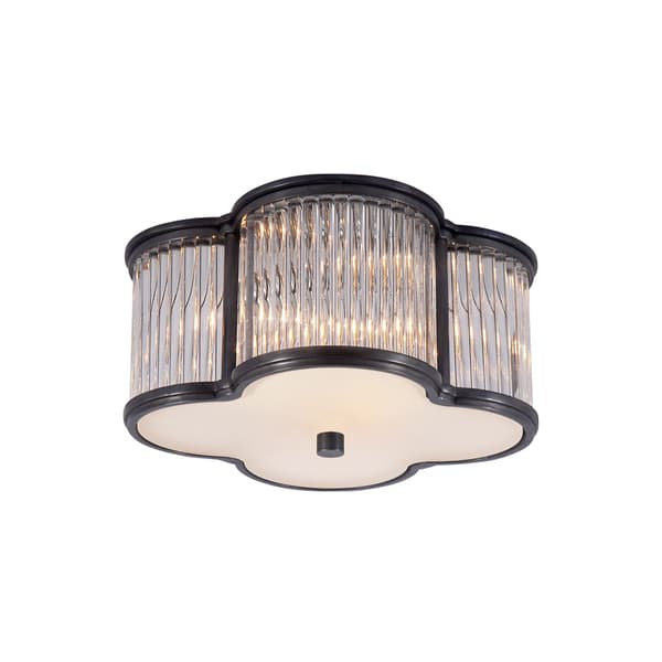 Basil Ceiling Light Large Gunmetal, Ceiling Light, Large, Gun Metal & Glass - Andrew Martin