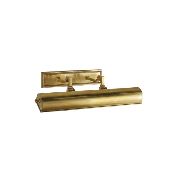 Dean Double Picture Light Brass, Picture Light, Small, Natural Brass - Andrew Martin