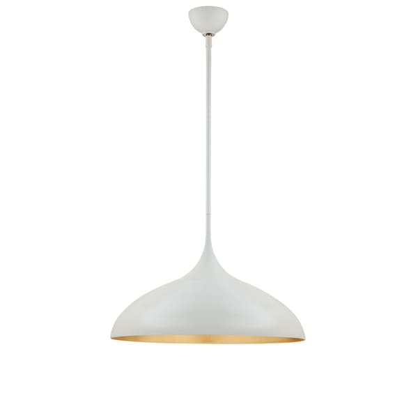 Agnes Pendant  White, Pendant Light, Large, Plaster White - Andrew Martin