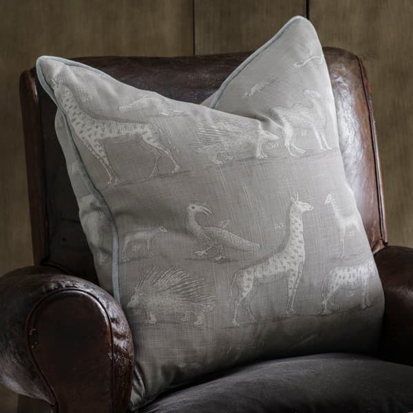 43Csh Kingdom Canvas Fb Mossop Ice P, Sustainable Feather, Cushion, 43cm x 43cm - Andrew Martin