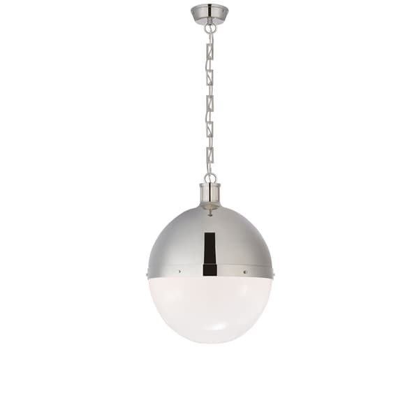 Hicks Pendant  Nickel, Pendant Light, Extra Large, Polished Nickel - Andrew Martin