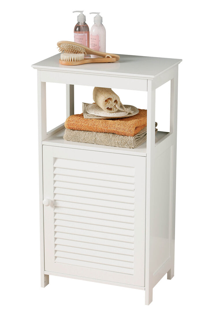 Chickadee White Wood Floor Cabinet