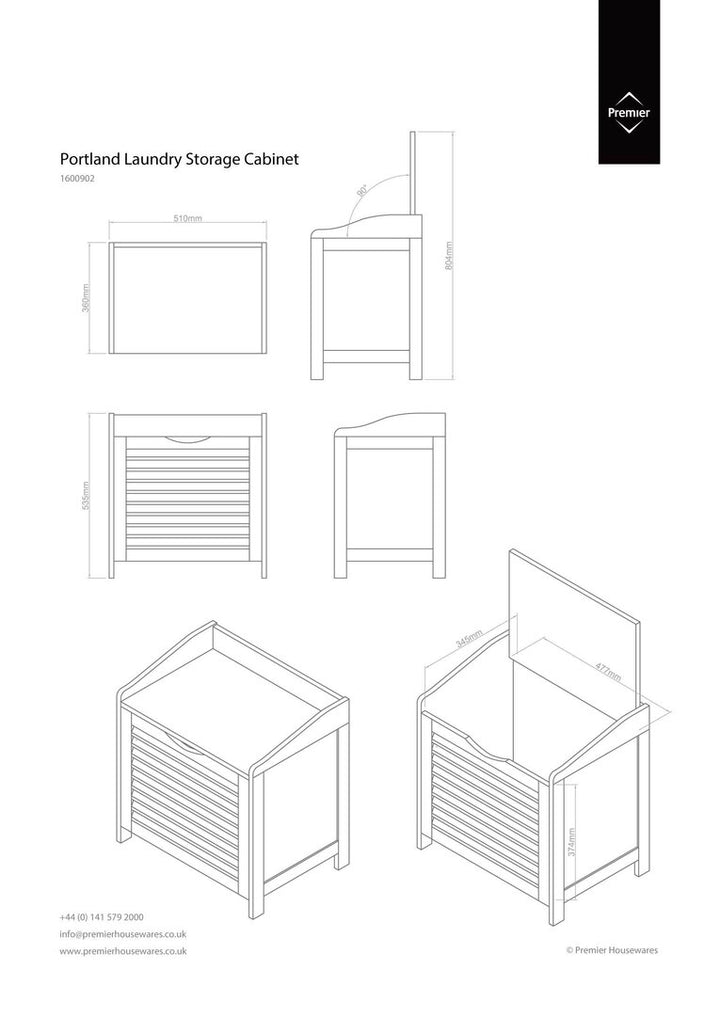 Chickadee White Wood Laundry Storage Cabinet