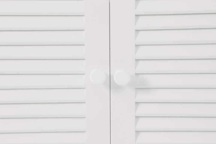 Chickadee White Wood Under Sink Bathroom Cabinet