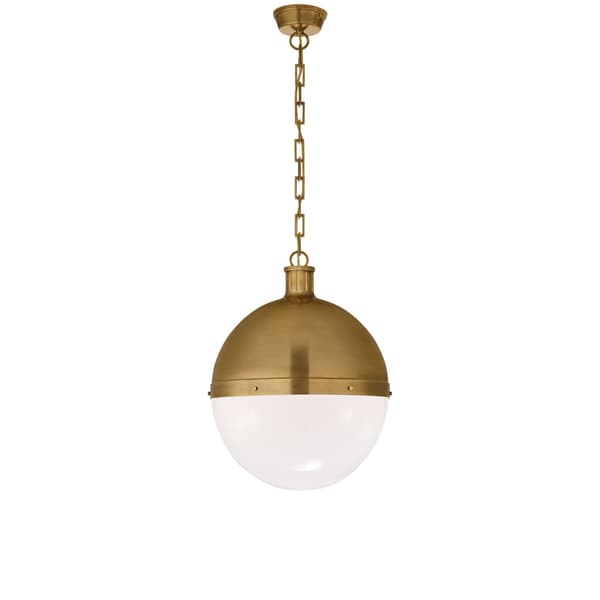 Hicks Pendant  Brass, Pendant Light, Extra Large, Hand-Rubbed Antique Brass - Andrew Martin