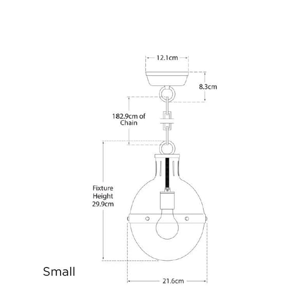 Hicks Pendant  Nickel, Pendant Light, Small, Polished Nickel - Andrew Martin