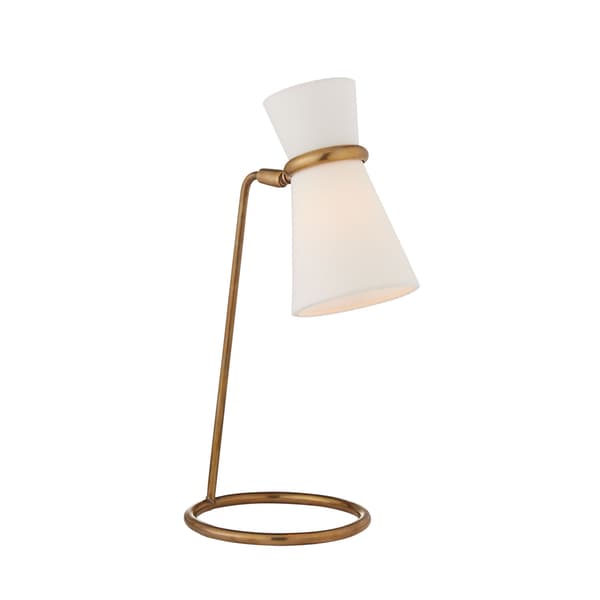 Clarkson Desk Lamp Brass, Desk Lamp, Hand-Rubbed Antique Brass - Andrew Martin