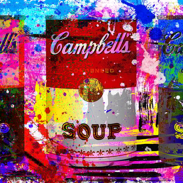Colourful Campbells, Plexiglass Artwork, 200cm x 100cm, Blue/Green/Multicoloured - Andrew Martin
