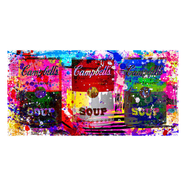 Colourful Campbells, Plexiglass Artwork, 200cm x 100cm, Blue/Green/Multicoloured - Andrew Martin