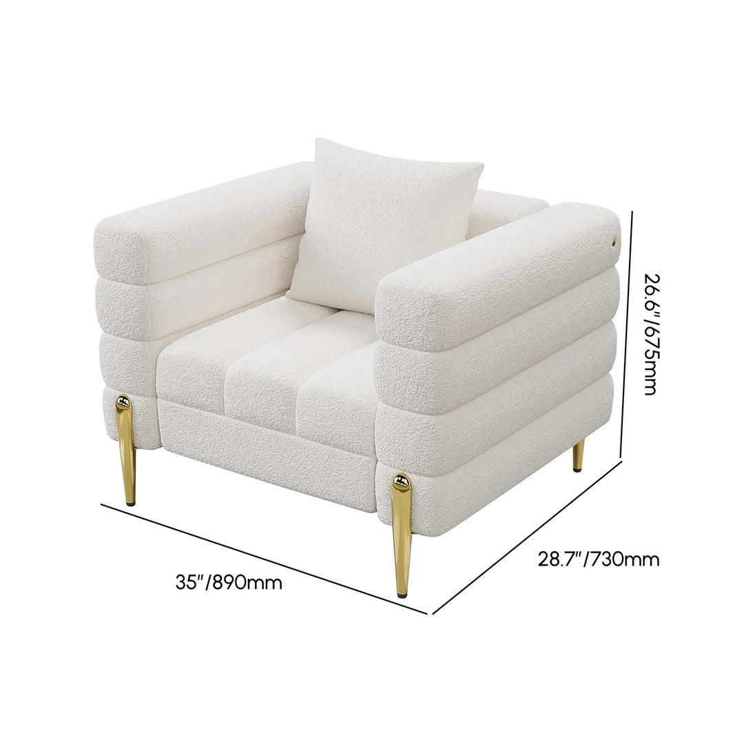 Aurora Boucle Upholstered Accent Chair