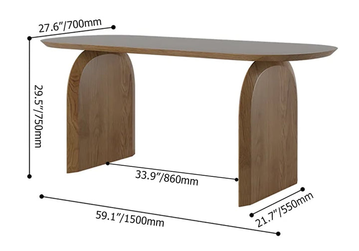 Grainy Oval Shapped Dining Table