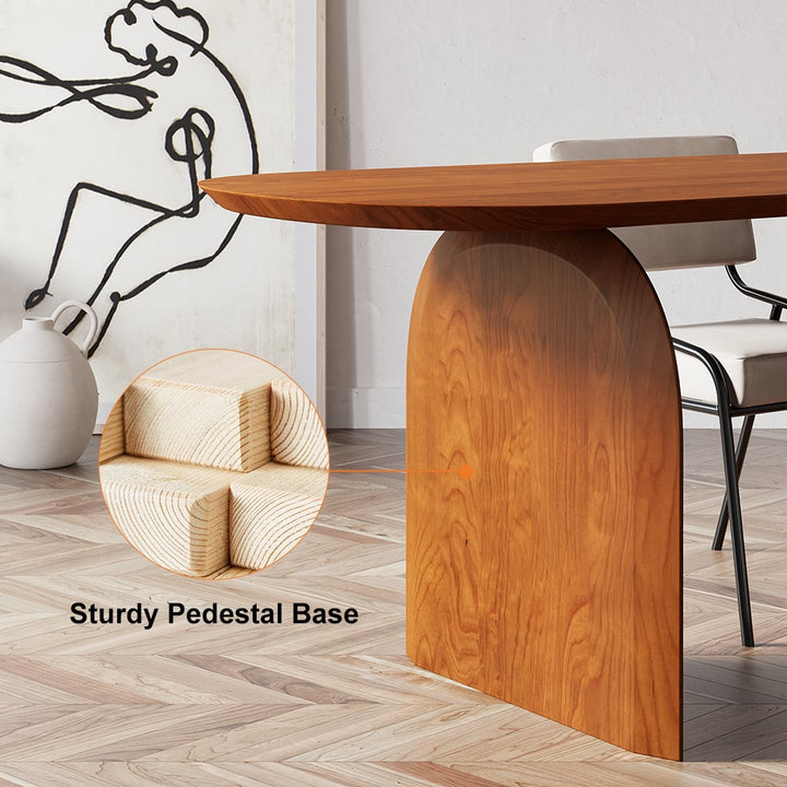 Grainy Oval Shapped Dining Table