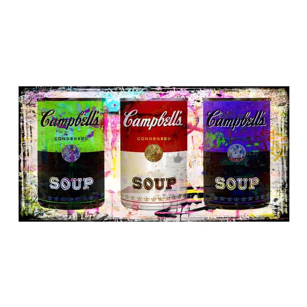 Campbell's Soup (Green, Red, Purple), Canvas Artwork, 200cm x 100cm - Andrew Martin