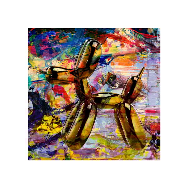 Baloon Dog Gold 140X140 - Canvas, Canvas Artwork, 140cm x 140cm - Andrew Martin